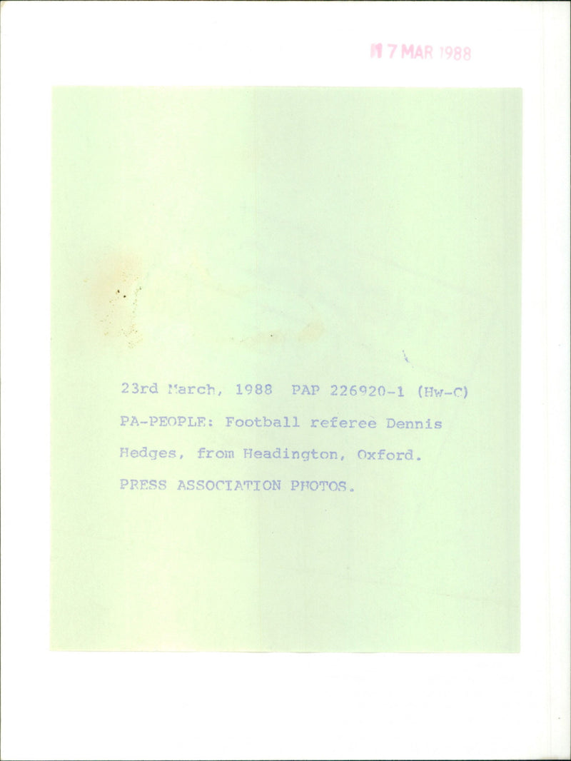 Dennis Hedges - Vintage Photograph