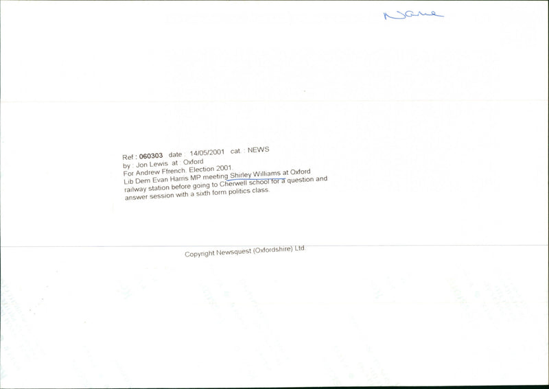 Shirley Williams - Vintage Photograph