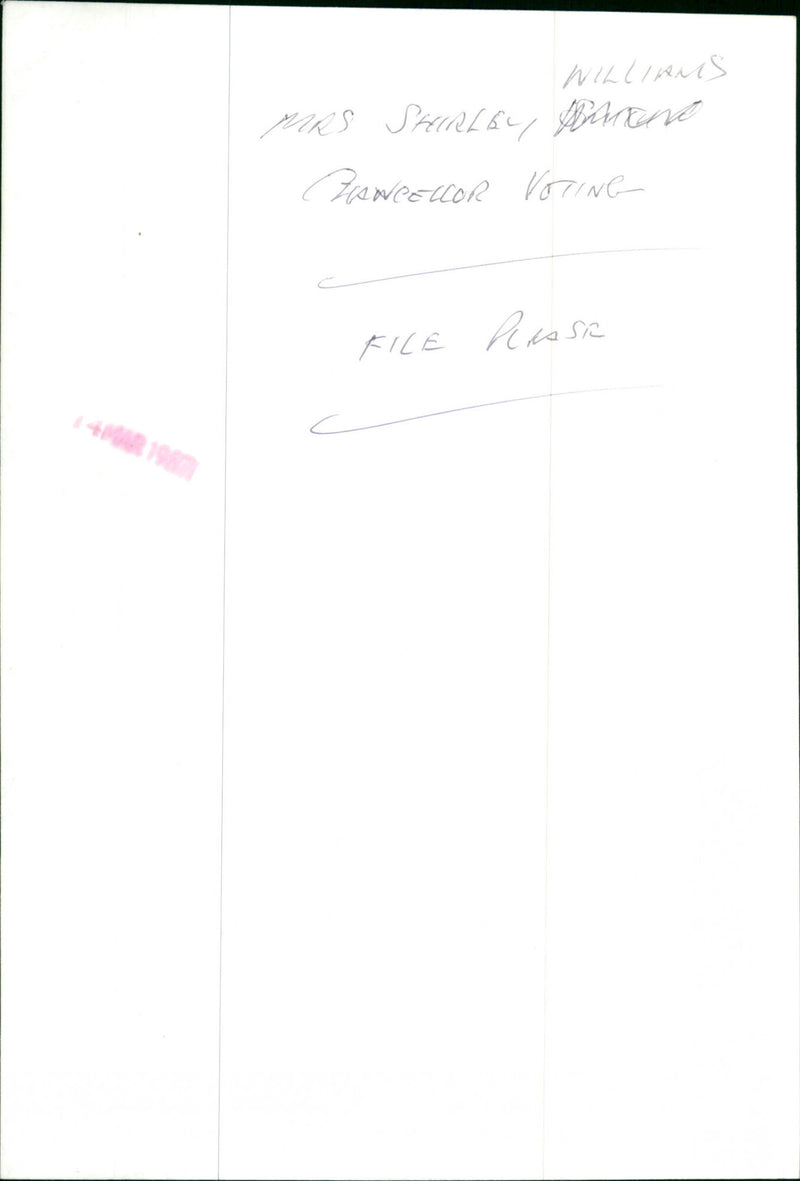 Shirley Williams - Vintage Photograph