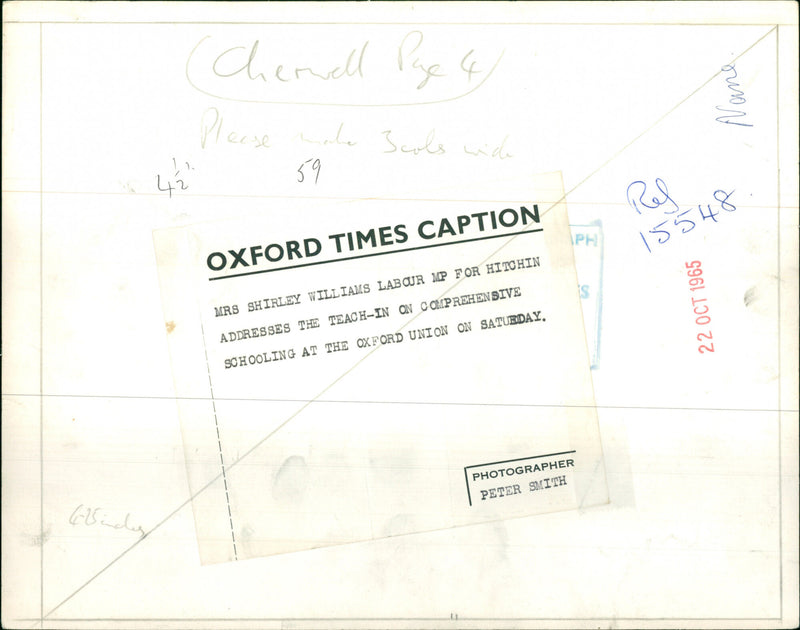 Mrs. Shirley Williams - Vintage Photograph