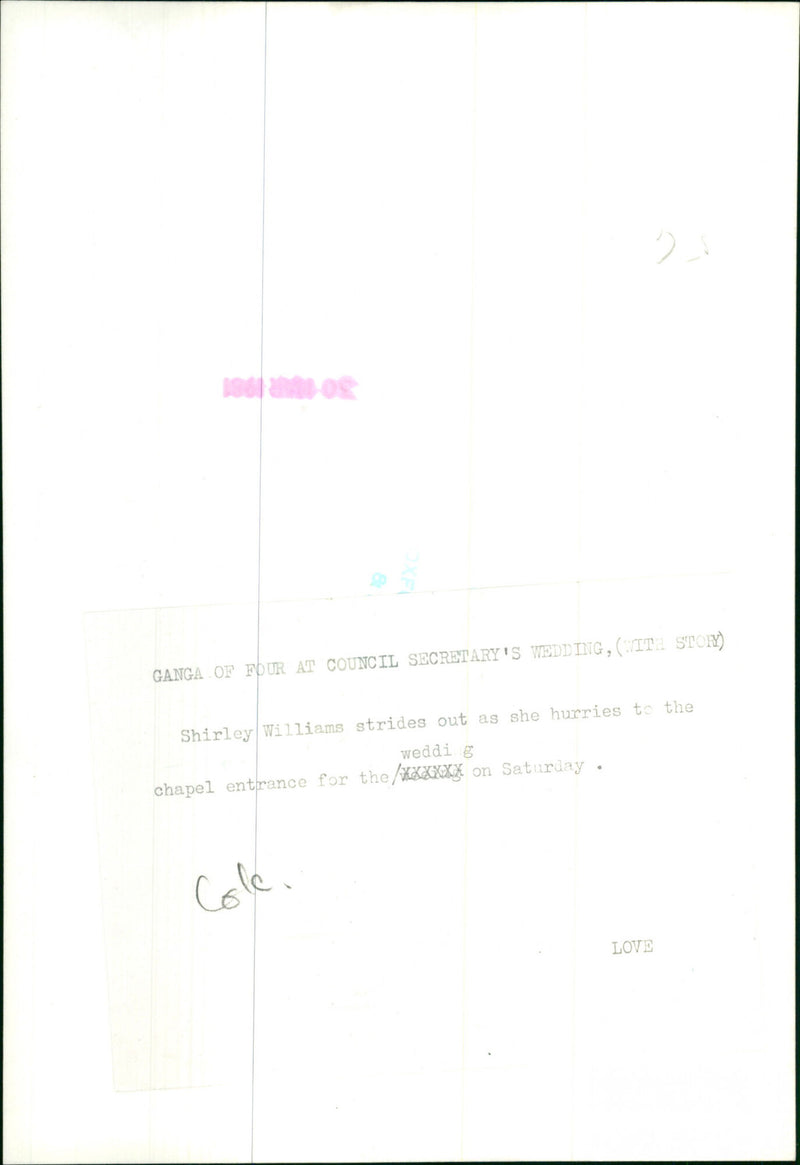 Shirley Williams - Vintage Photograph