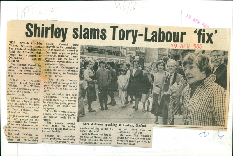 Shirley Williams - Vintage Photograph