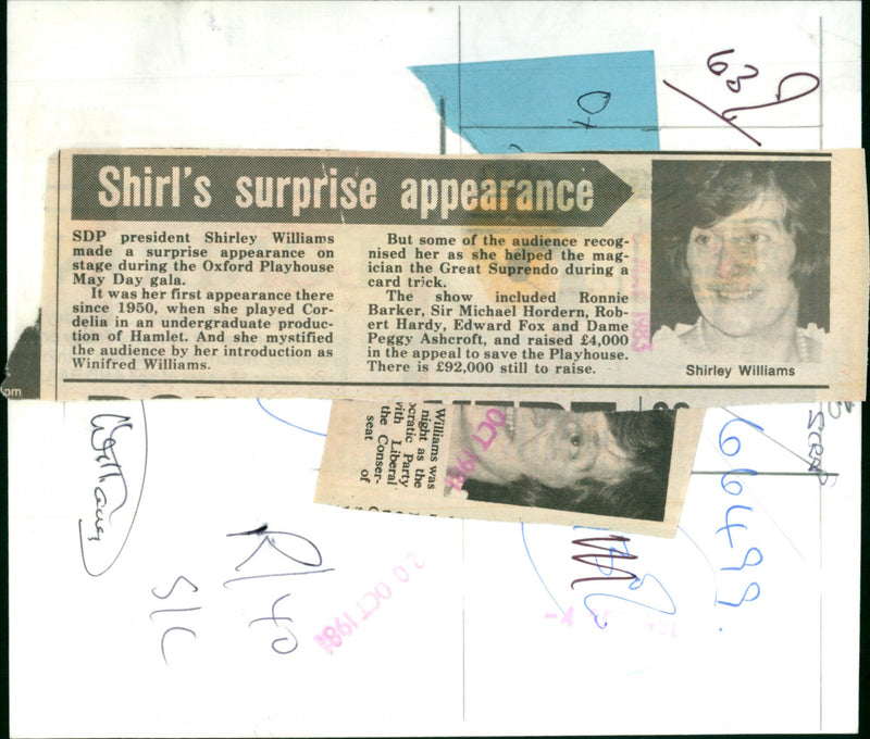 Shirley Williams - Vintage Photograph