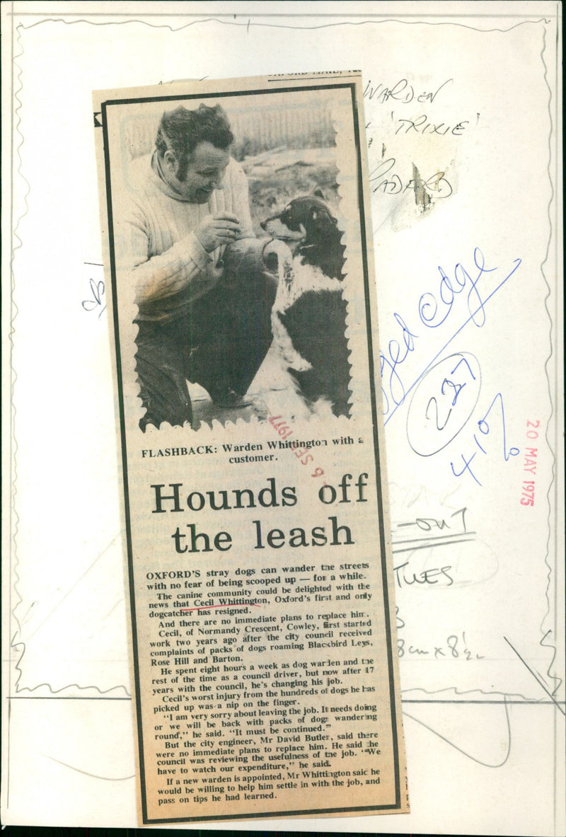 Warden Whittington with a customer - Vintage Photograph