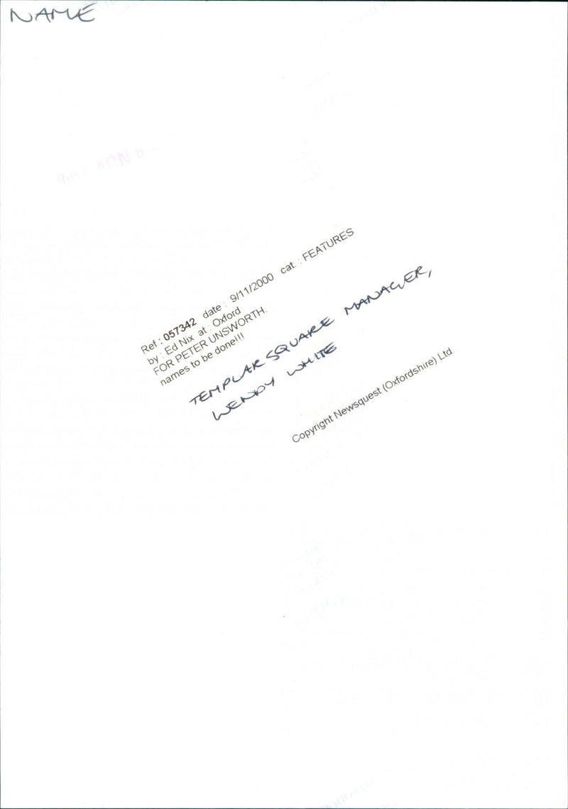 Wendy White - Vintage Photograph