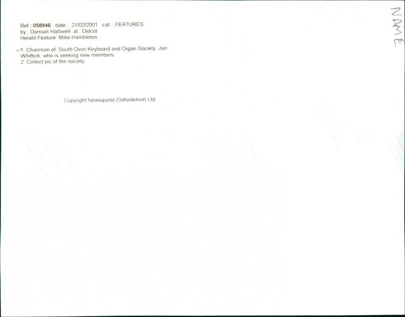 Jan Whittick - Vintage Photograph