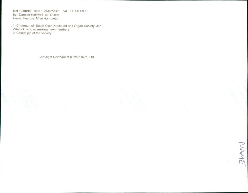 Jan Whittick - Vintage Photograph