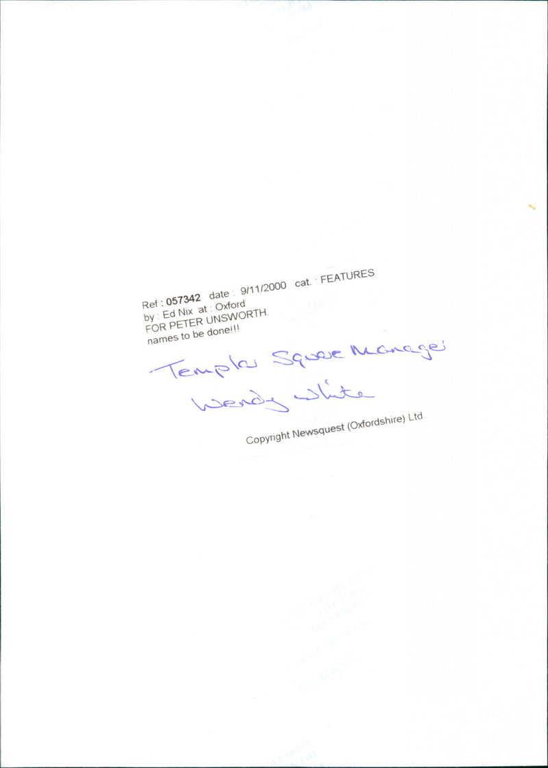 Wendy White - Vintage Photograph