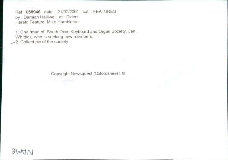 Jan Whittick - Vintage Photograph