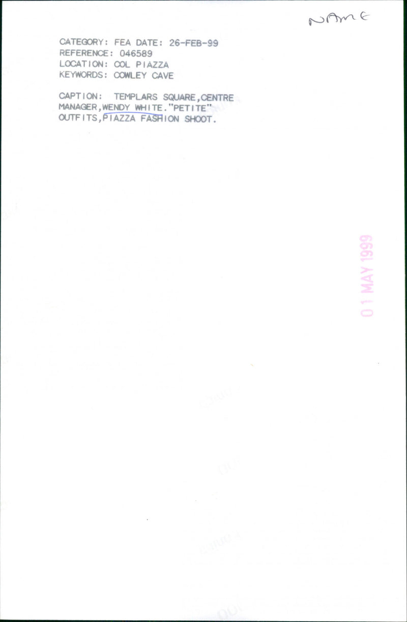 Wendy White - Vintage Photograph