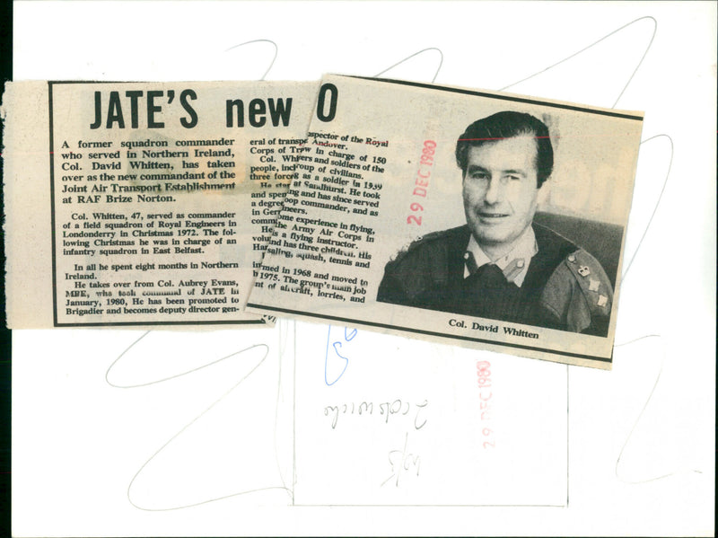 Col David Whitten - Vintage Photograph