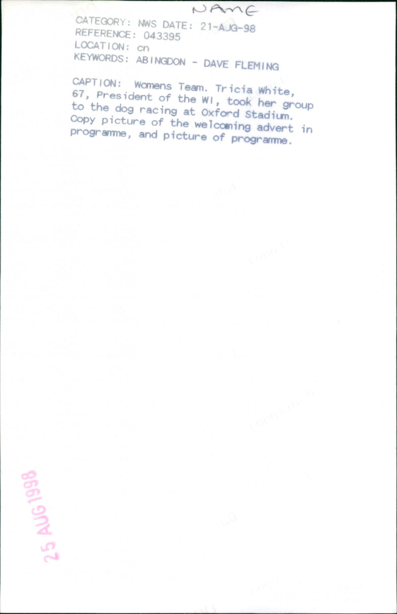 Tricia White - Vintage Photograph