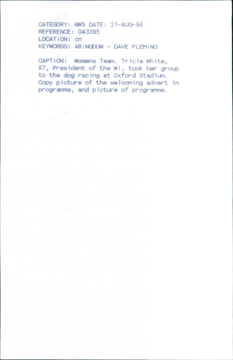 Tricia White - Vintage Photograph