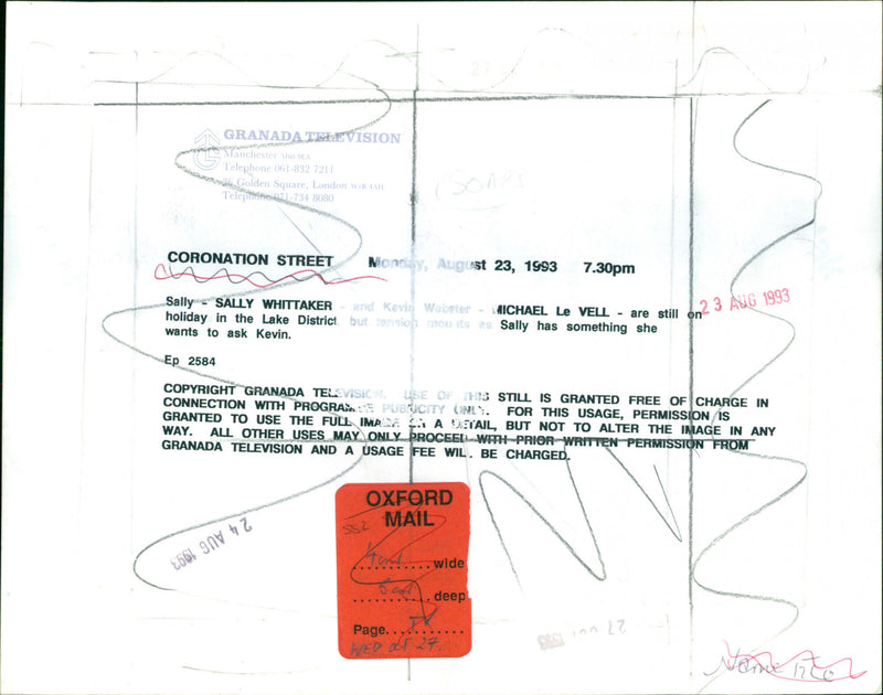 Sally Whittaker, Kevin Webster - Vintage Photograph