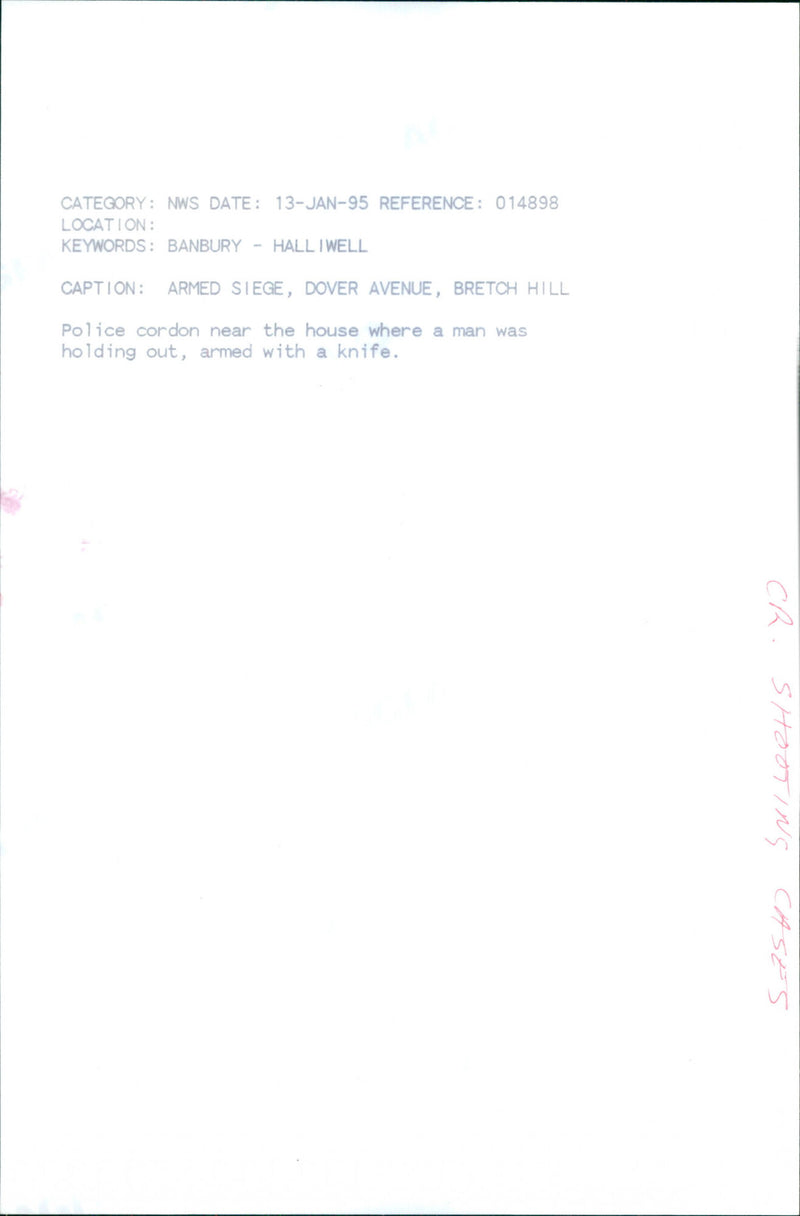 Armed Seige in Bretch Hill Estate - Vintage Photograph