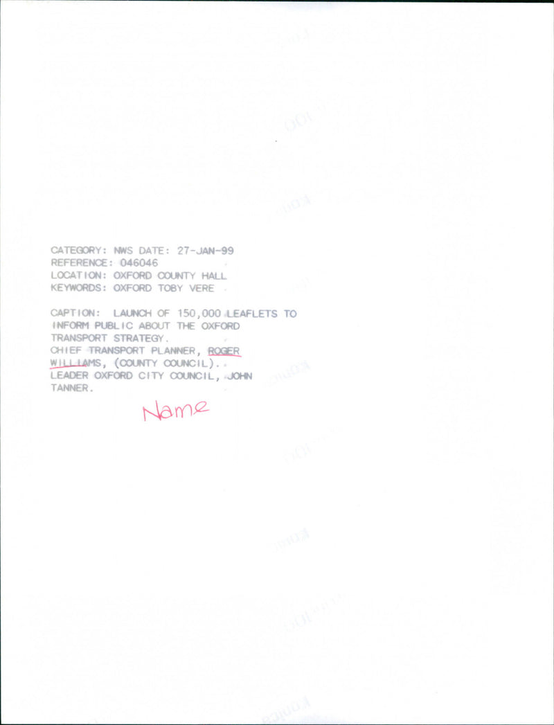 Roger Williams - Vintage Photograph