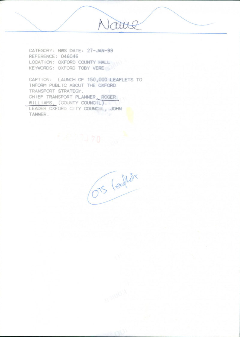 Roger Williams - Vintage Photograph