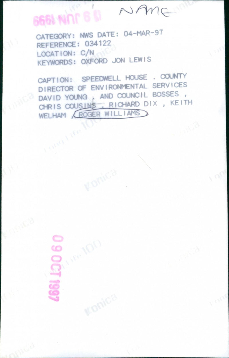 Roger Williams, - Vintage Photograph