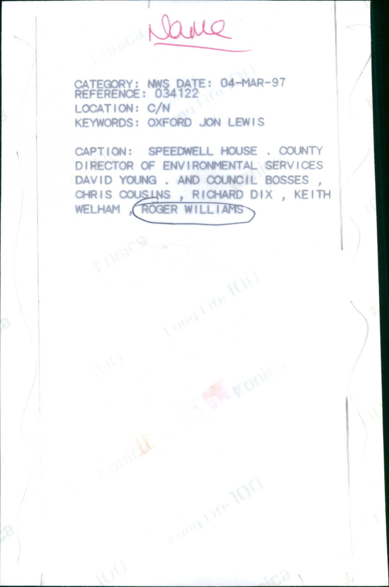 Roger Williams - Vintage Photograph