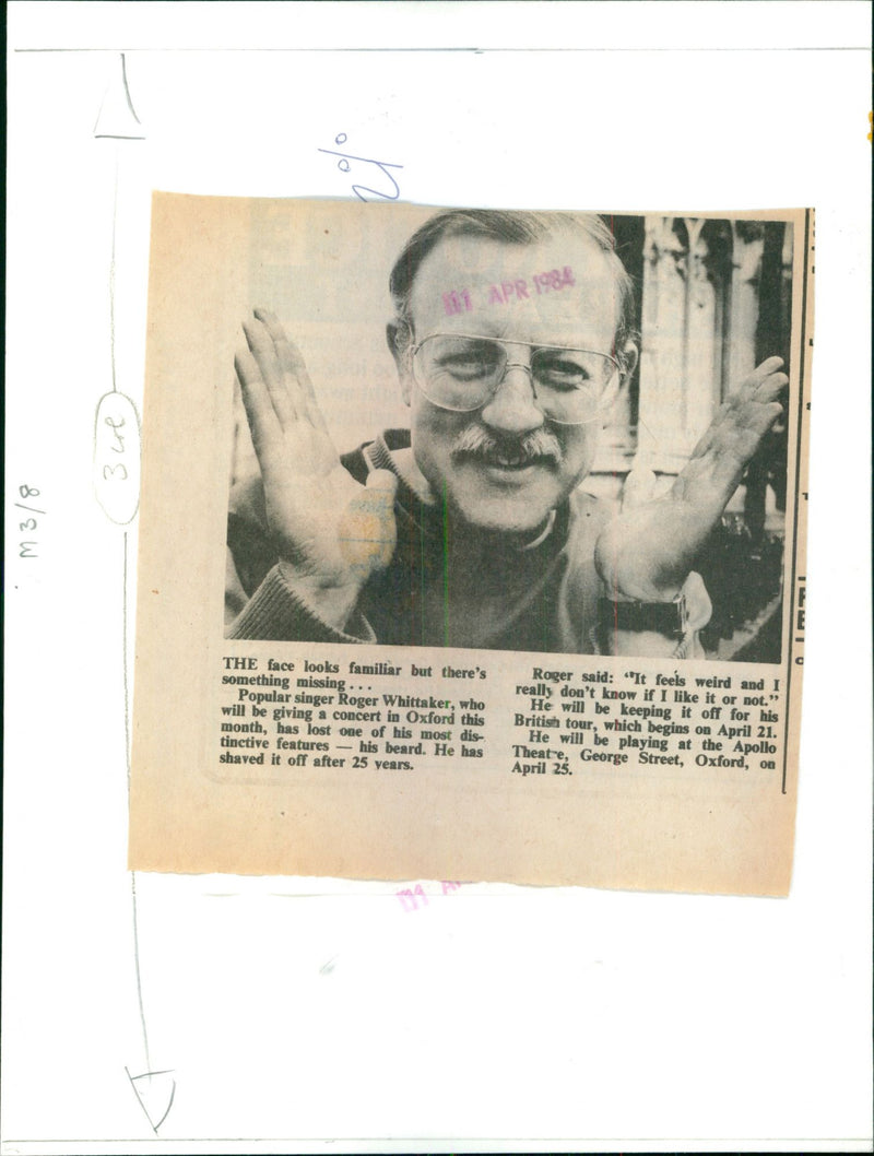 Roger Whittaker - Vintage Photograph