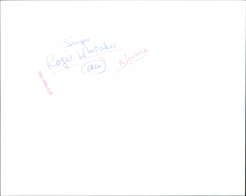 Roger Whitaker - Vintage Photograph