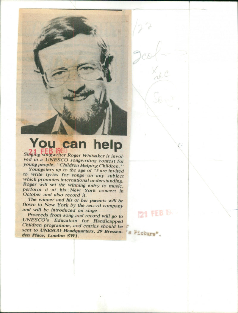 Roger Whittaker - Vintage Photograph