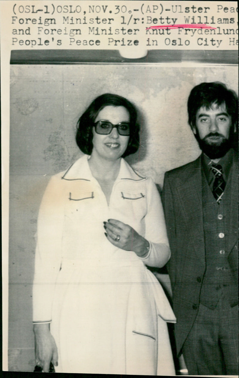 Betty Williams and Cierian McKeowan - Vintage Photograph