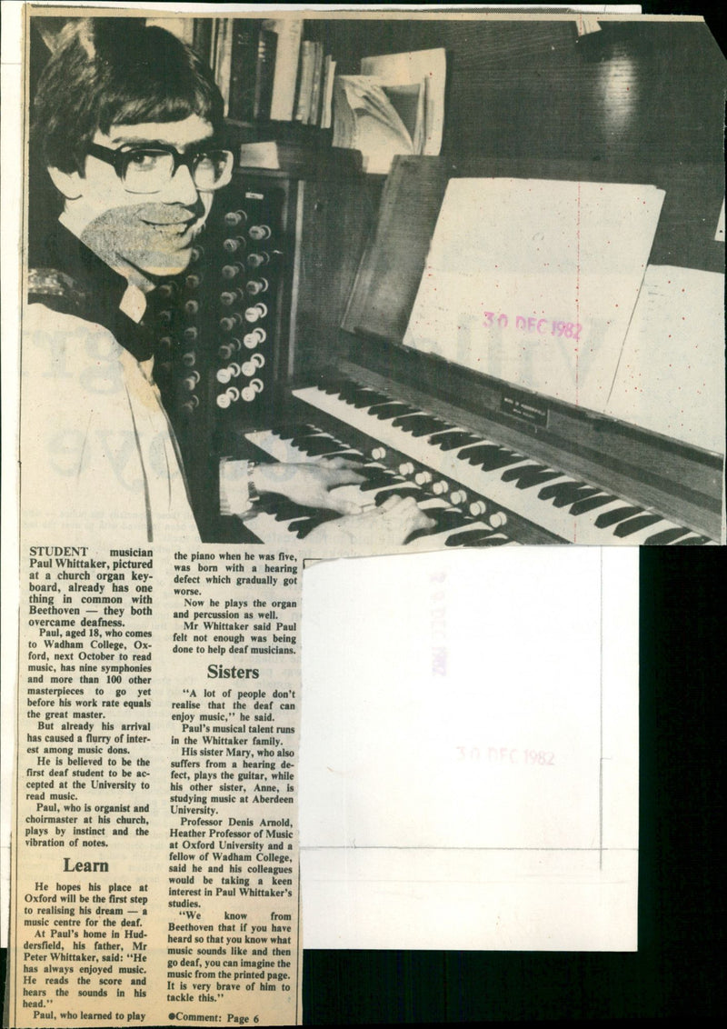 Paul Whittaker - Vintage Photograph