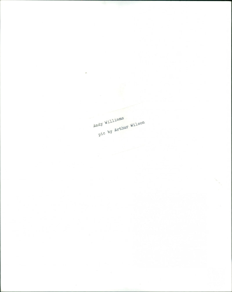 Andy Williams - Vintage Photograph