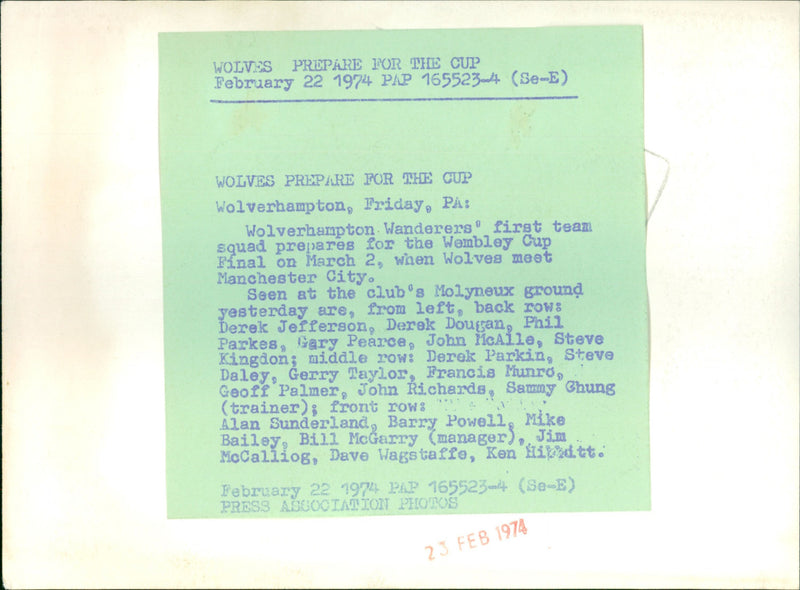 Wolverhampton wanderers first team squad - Vintage Photograph