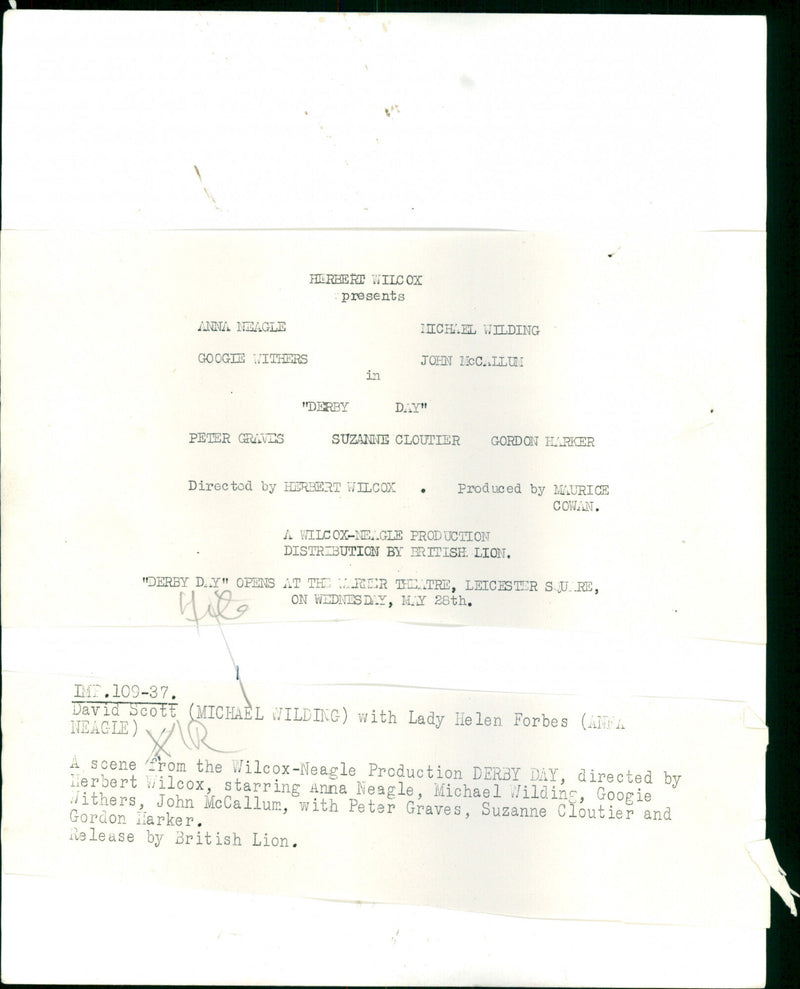 Michael Wilding, Anna Neagle - Vintage Photograph