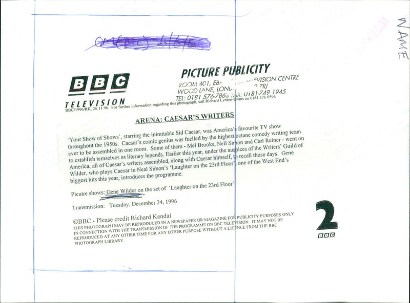 Gene Wilder - Vintage Photograph