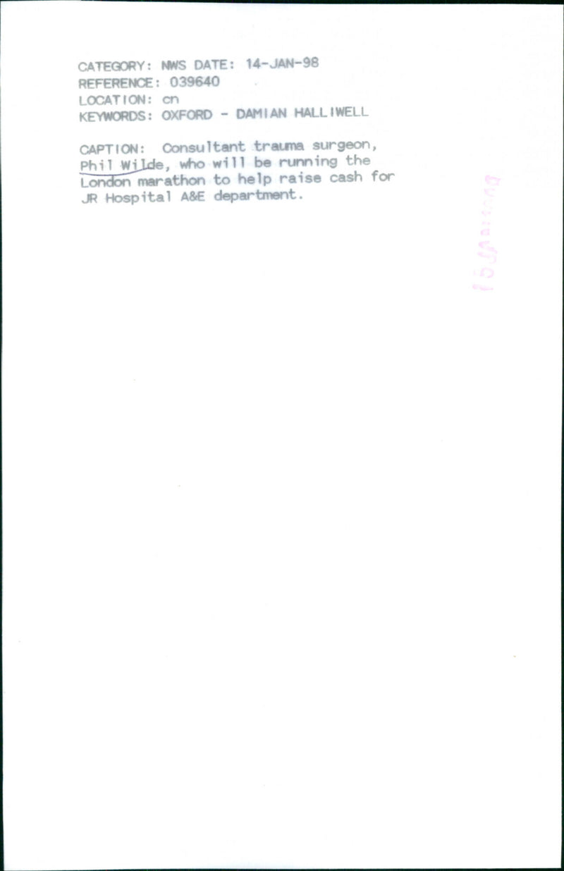 Phil Wilde - Vintage Photograph