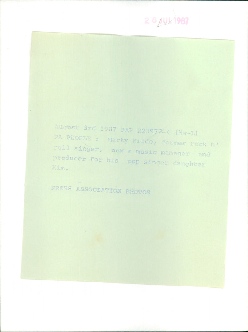 MARTY Wilde - Vintage Photograph