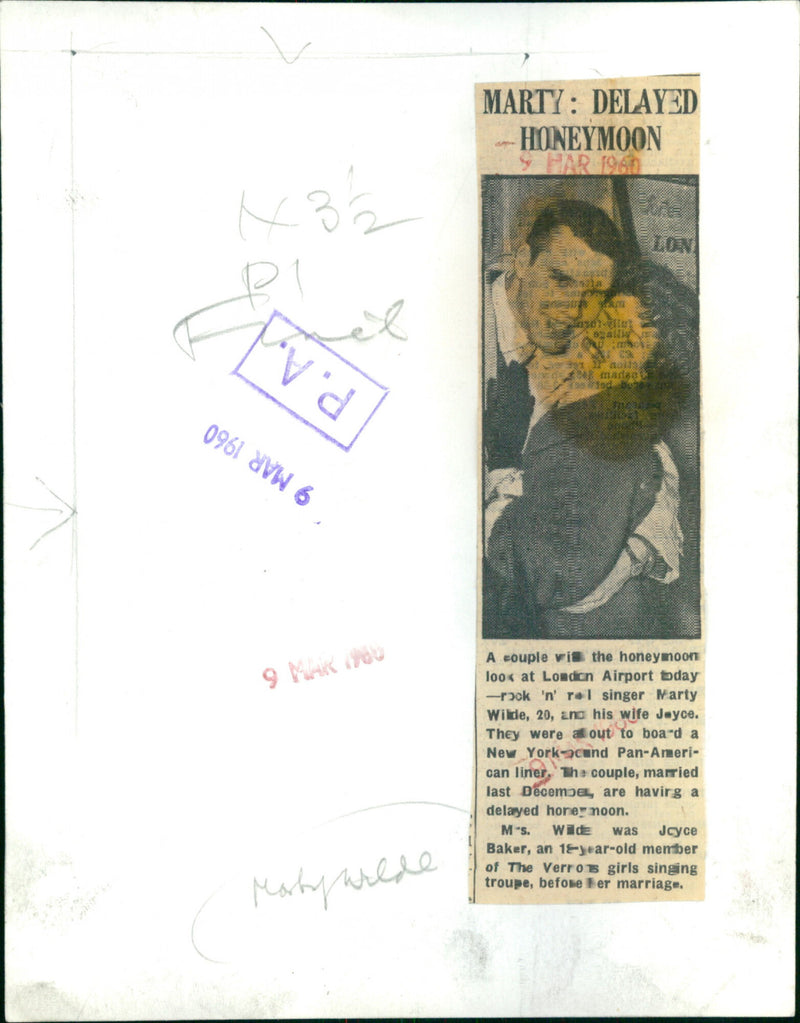 Marty Wilde - Vintage Photograph