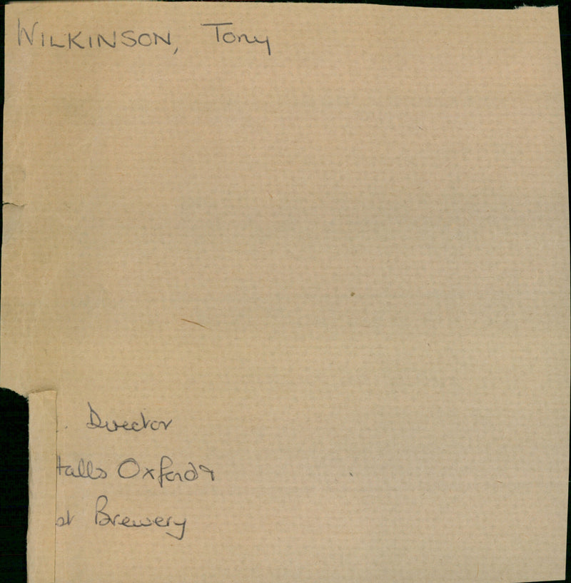 Wilkinson Tony - Vintage Photograph