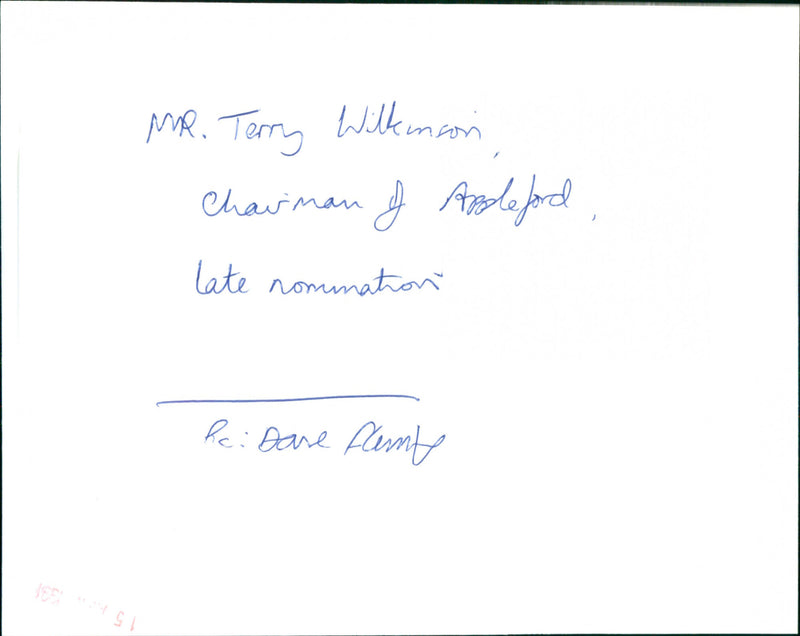 Mr. Terry Wilkinson - Vintage Photograph