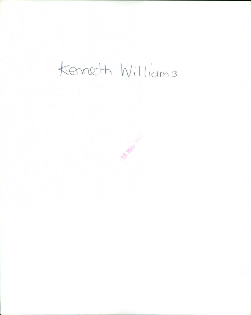 Kenneth Williams - Vintage Photograph