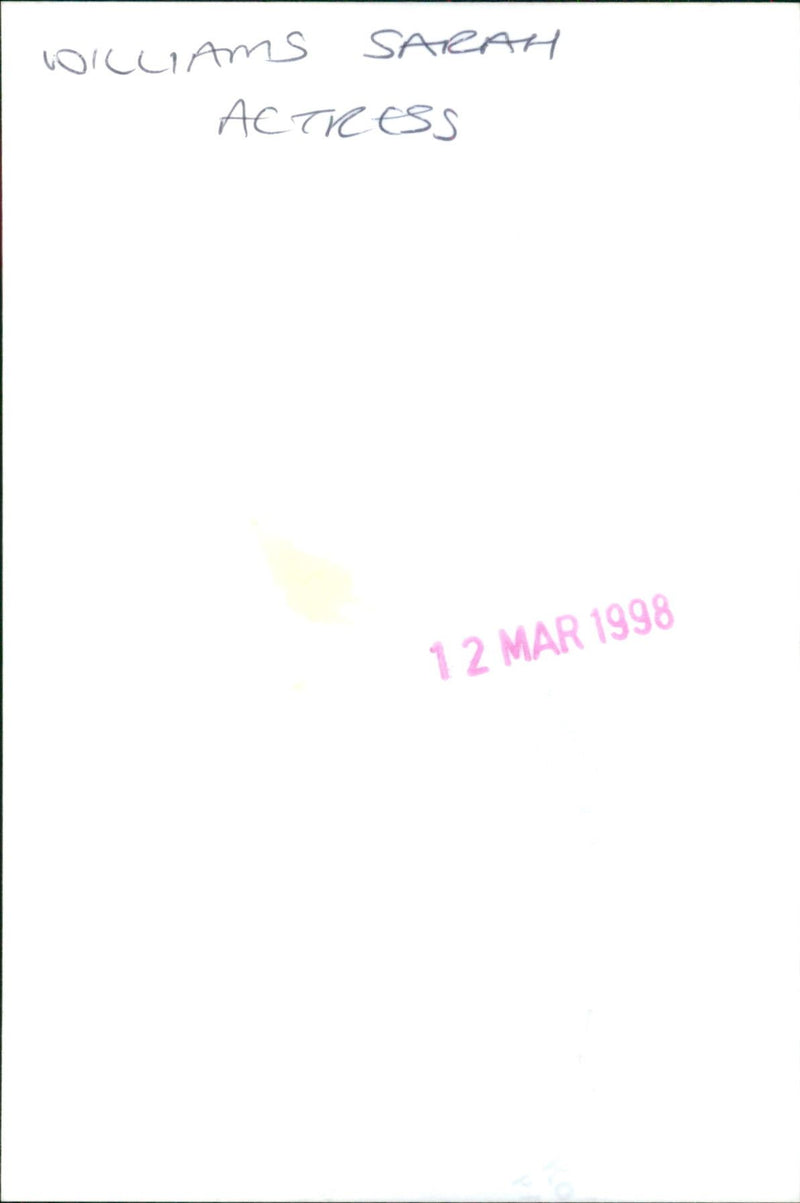 Williams Sarah - Vintage Photograph