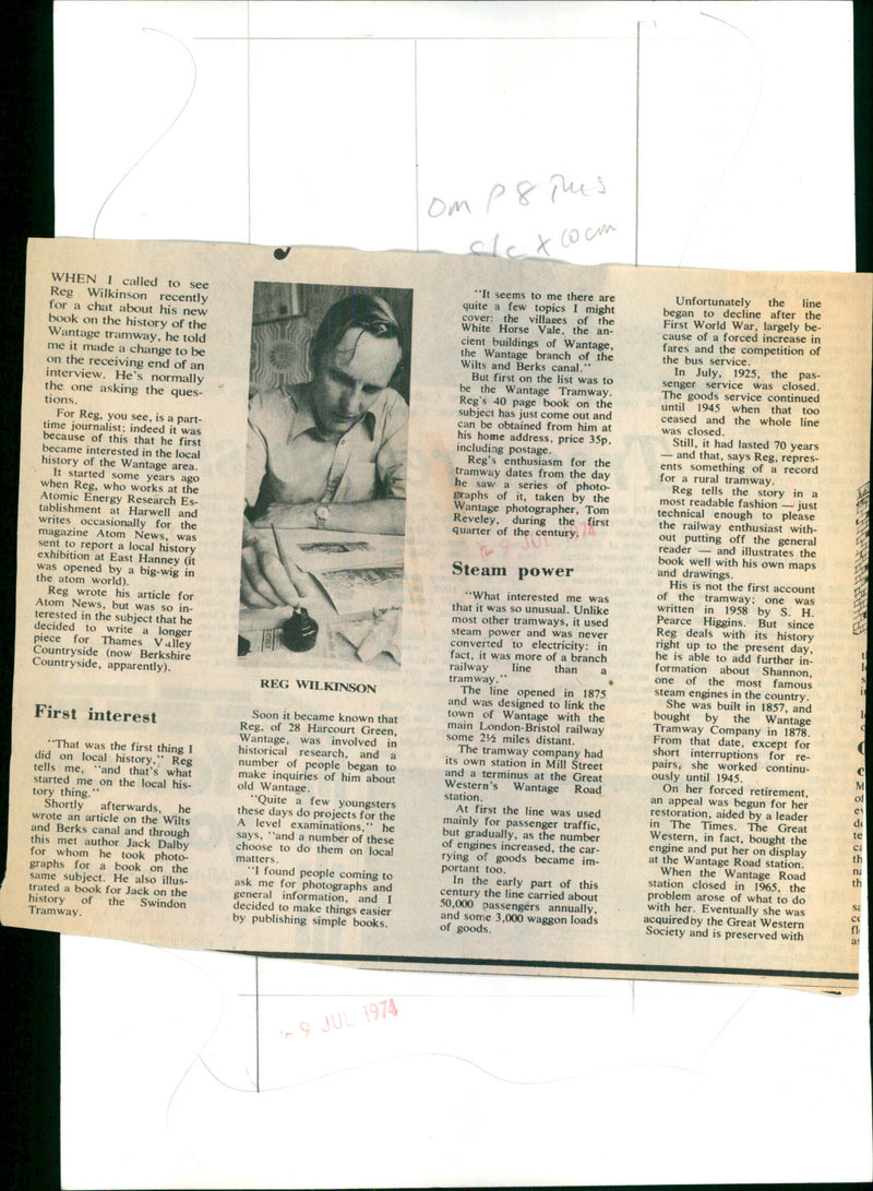 Reg Wilkinson - Vintage Photograph