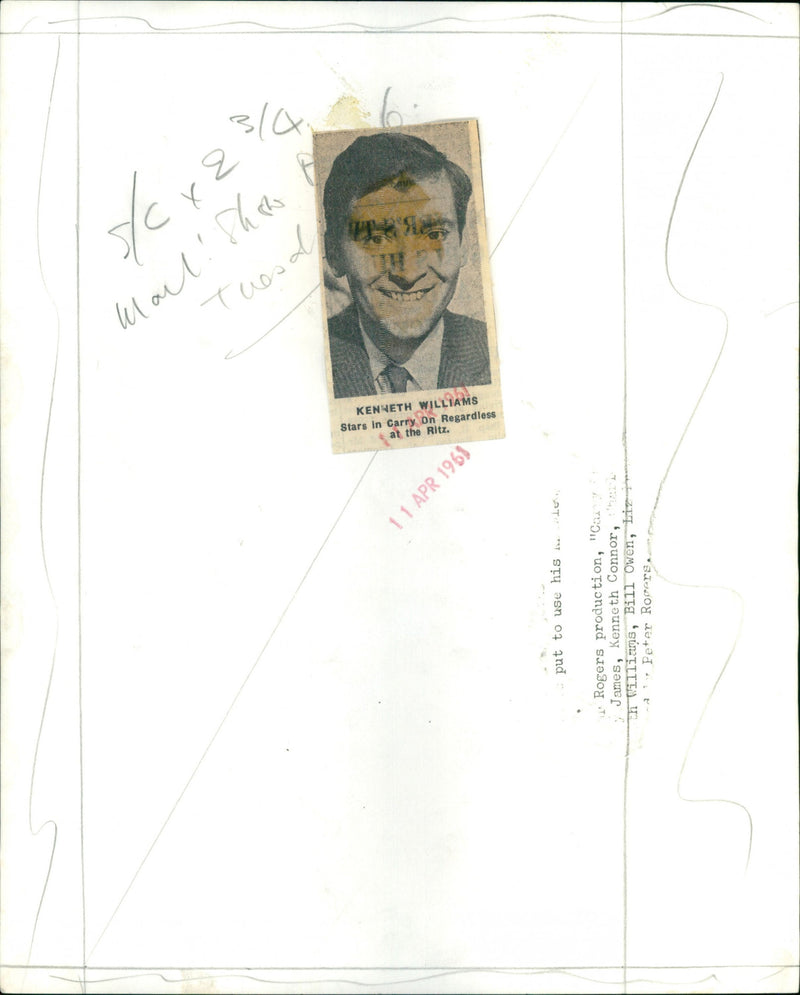 Kenneth Williams - Vintage Photograph