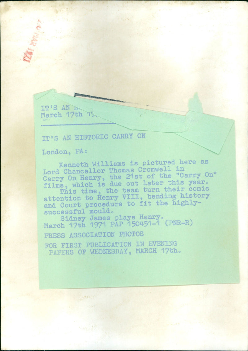 Kenneth Williams - Vintage Photograph