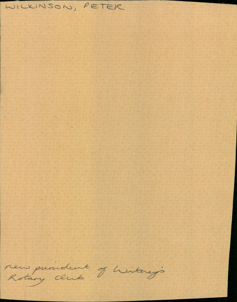 Wilkinson Peter - Vintage Photograph