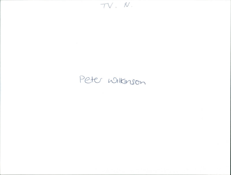 Peter Wilkinson - Vintage Photograph