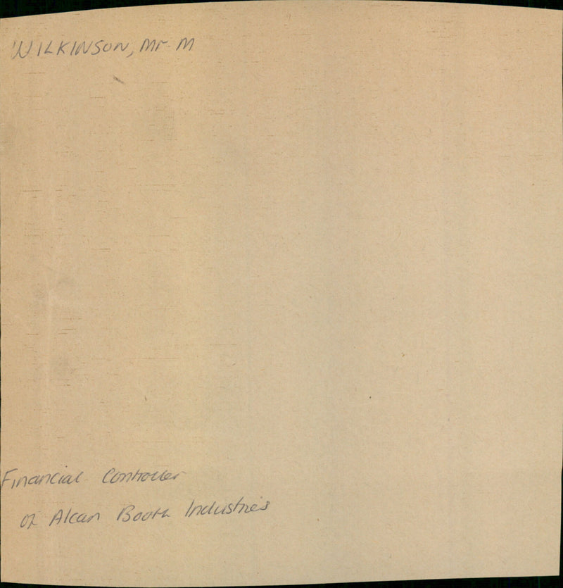 Wilkinson Mr. M - Vintage Photograph