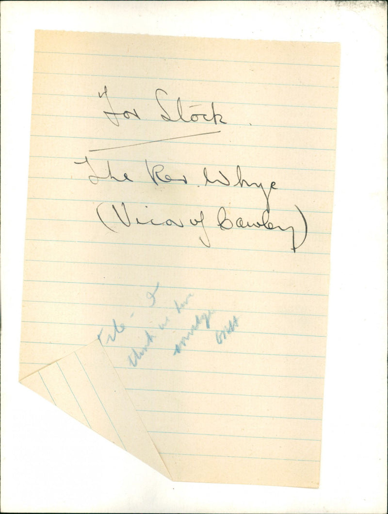 Rev A. G Whye - Vintage Photograph