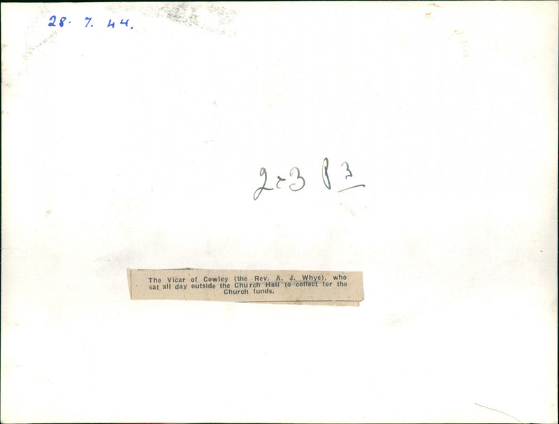 Rev. A. j Whye - Vintage Photograph