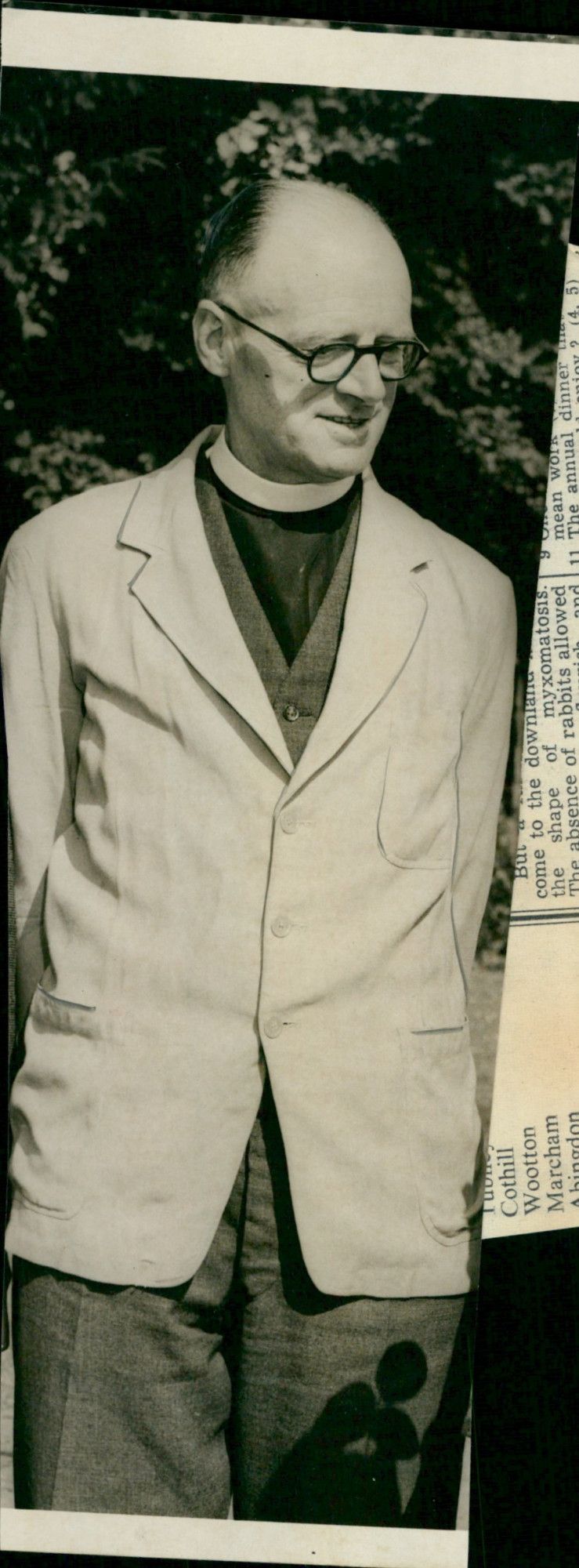 The clerical trio at Cowley vicarage: Rev. john Betton, the priest in charge of st. Luke Cowley with Rev. A. G Whye and Rev. M. H Beauchamp - Vintage Photograph