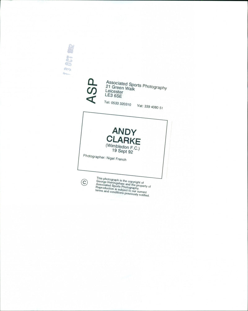 Andy Clark - Vintage Photograph