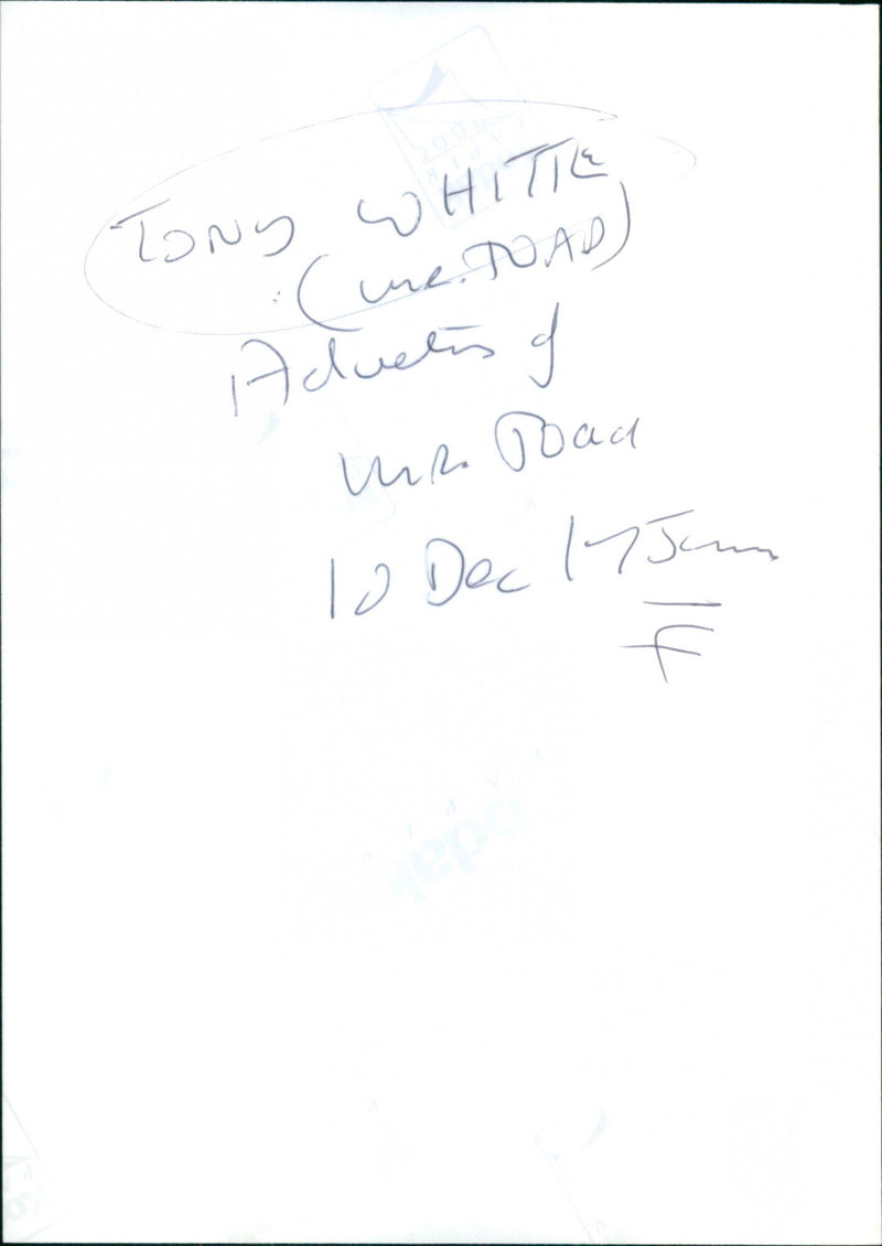 Whittle Tony - Vintage Photograph